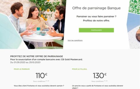 Offre exceptionnelle, jusqu’à 240€ de primes de parrainage Fortuneo